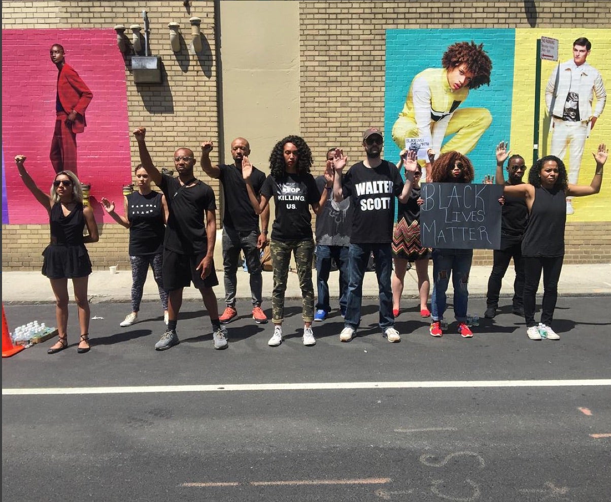 Black Lives Matter Activists Attend Men's Fashion Week and Stage a Silent Protest
